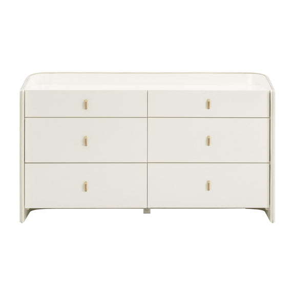 Collins 56" Cream 6-Drawer Dresser