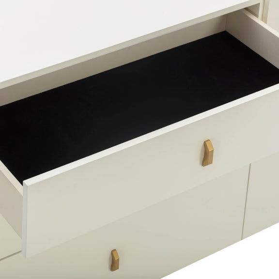 Collins 56" Cream 6-Drawer Dresser