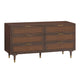Sierra 60" Cane 6-Drawer Dresser - Dark Brown