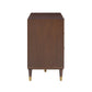 Sierra 60" Cane 6-Drawer Dresser - Dark Brown