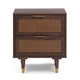 Sierra 22" Cane 2-Drawer Nightstand - Dark Brown