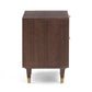 Sierra 22" Cane 2-Drawer Nightstand - Dark Brown