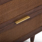 Sierra 22" Cane 2-Drawer Nightstand - Dark Brown