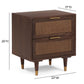 Sierra 22" Cane 2-Drawer Nightstand - Dark Brown