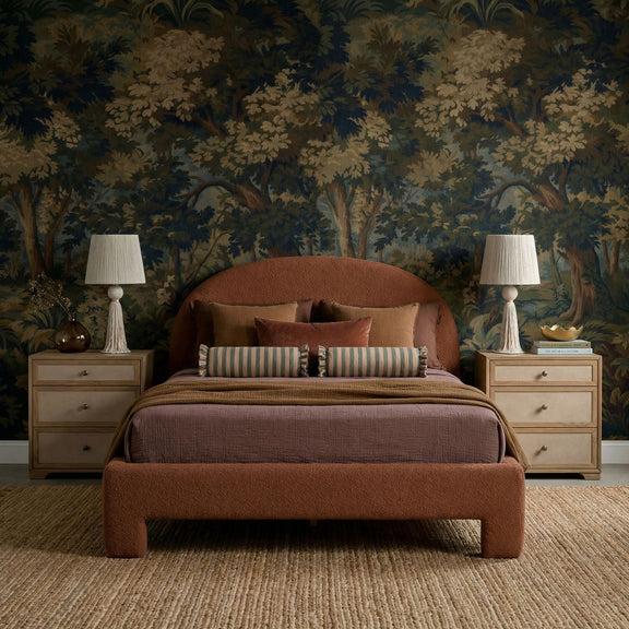 Orphea Performance Boucle Bed - Autumn Red