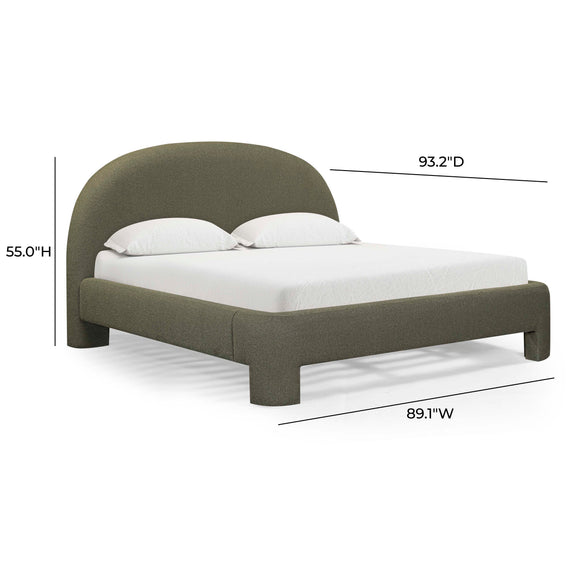 Orphea Performance Boucle Bed - Kale Green