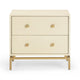 Pesce 25" Faux Shagreen 2-Drawer Nightstand - Cream