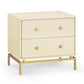 Pesce 25" Faux Shagreen 2-Drawer Nightstand - Cream