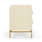 Pesce 25" Faux Shagreen 2-Drawer Nightstand - Cream