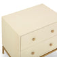 Pesce 25" Faux Shagreen 2-Drawer Nightstand - Cream