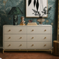 Pesce 57" Faux Shagreen 6-Drawer Dresser - Cream