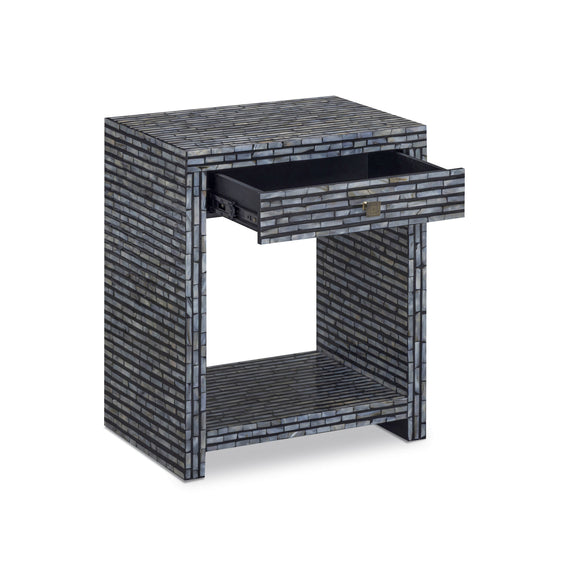Cassis 20" Mother of Pearl 1-Drawer Nightstand