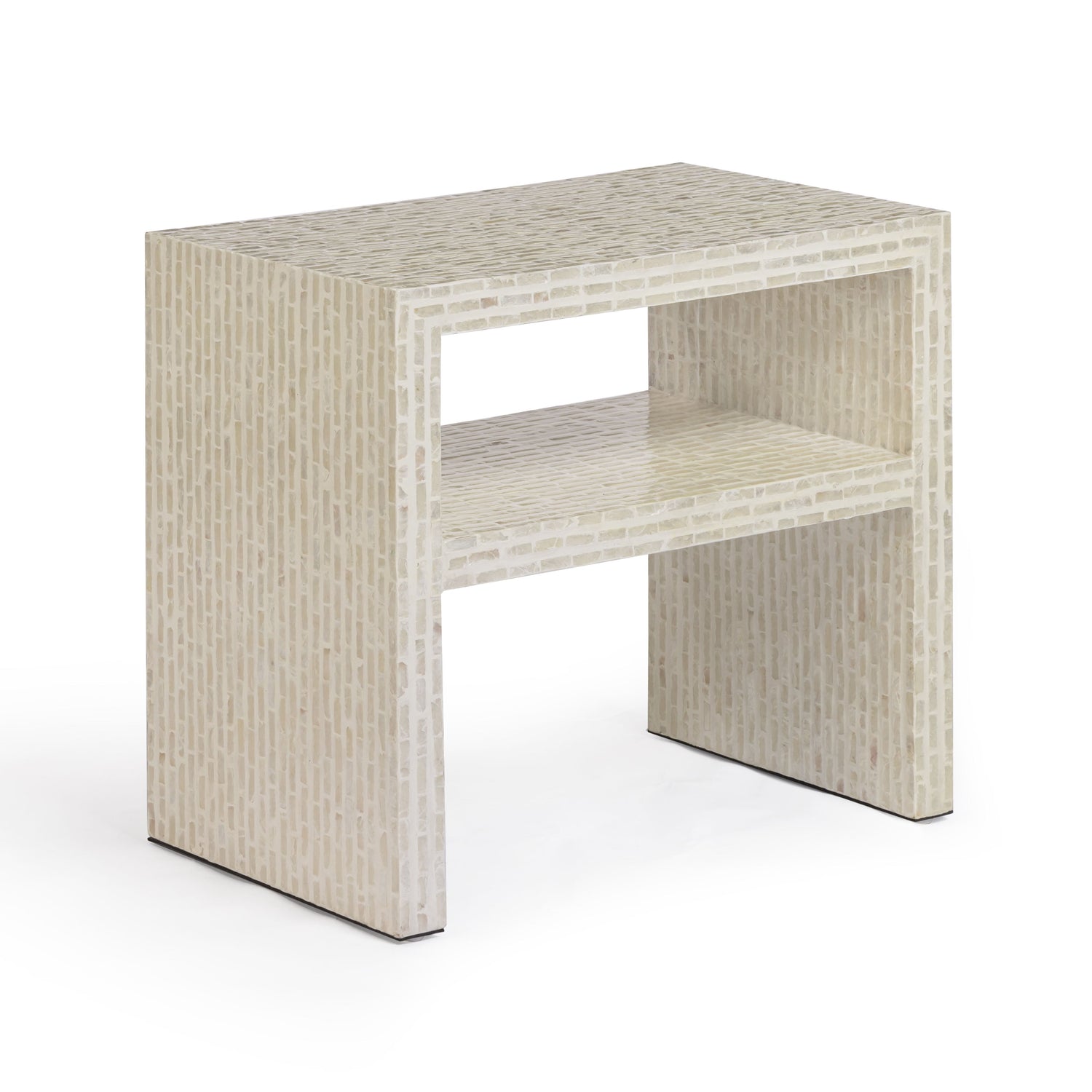 Derry 22" Capiz Shell Nightstand - Cream
