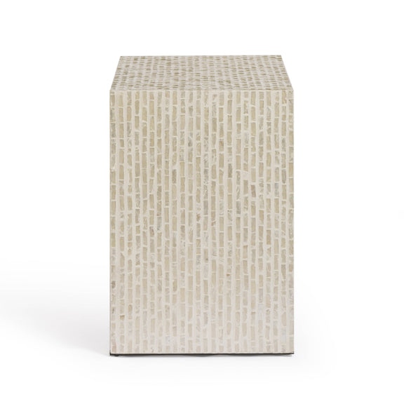 Derry 22" Capiz Shell Nightstand - Cream