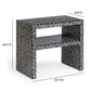 Derry 22" Capiz Shell Nightstand - Black