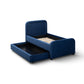Briella Performance Velvet Trundle Bed in Twin - Navy