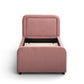 Briella Performance Velvet Trundle Bed in Twin - Salmon