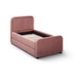 Briella Performance Velvet Trundle Bed in Twin - Salmon