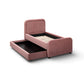 Briella Performance Velvet Trundle Bed in Twin - Salmon