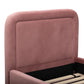 Briella Performance Velvet Trundle Bed in Twin - Salmon