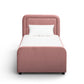 Briella Performance Velvet Trundle Bed in Twin - Salmon