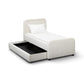 Briella Performance Velvet Trundle Bed in Twin - Cream