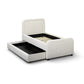 Briella Performance Velvet Trundle Bed in Twin - Cream