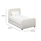 Briella Performance Velvet Trundle Bed in Twin - Cream