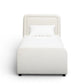 Briella Performance Velvet Trundle Bed in Twin - Cream