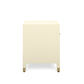 Dani 25" Cream Faux Shagreen Nightstand with Drawer