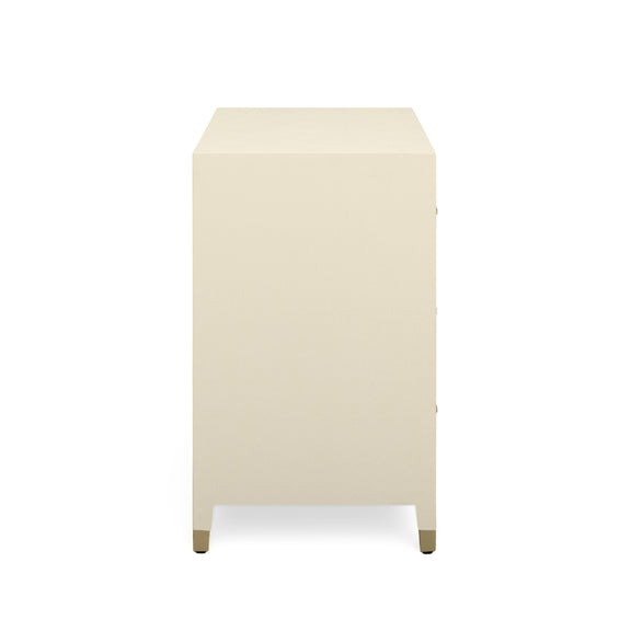 Dani 62" Cream Faux Shagreen 6-Drawer Dresser