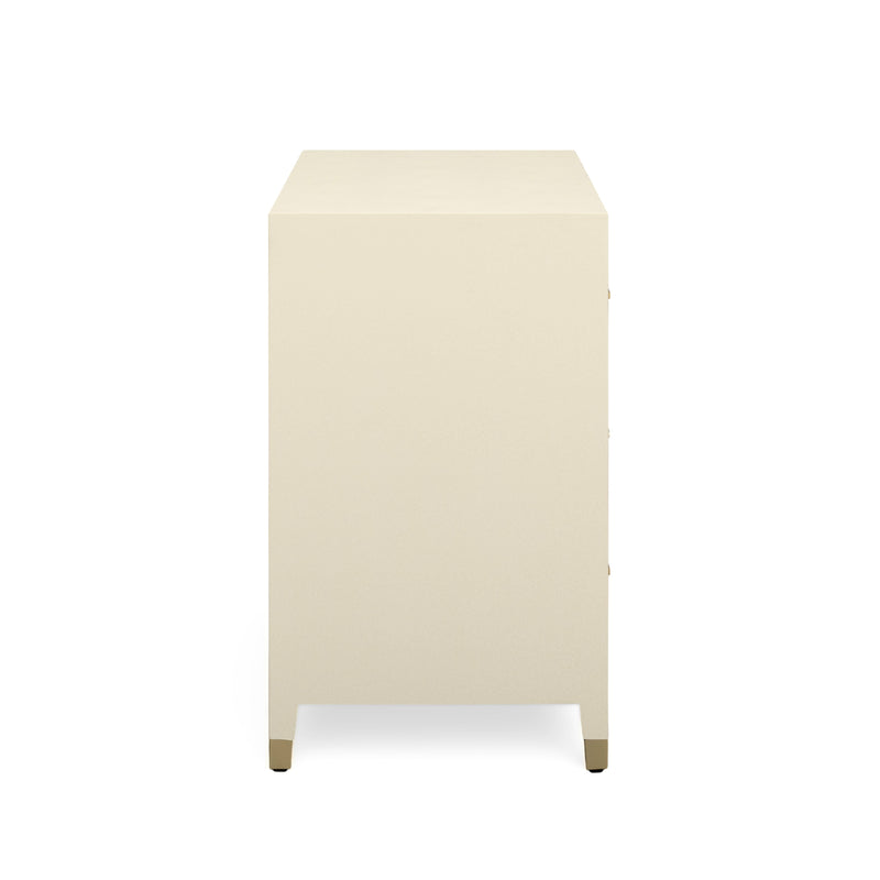 Dani 62" Cream Faux Shagreen 6-Drawer Dresser