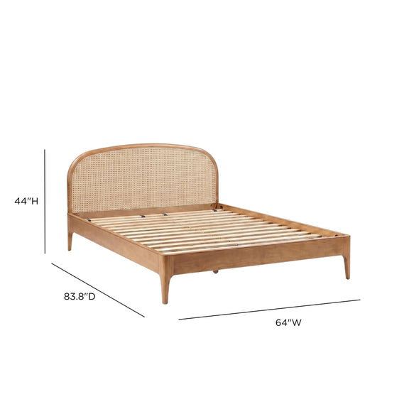 Mico Natural Rattan Bed - Pecan