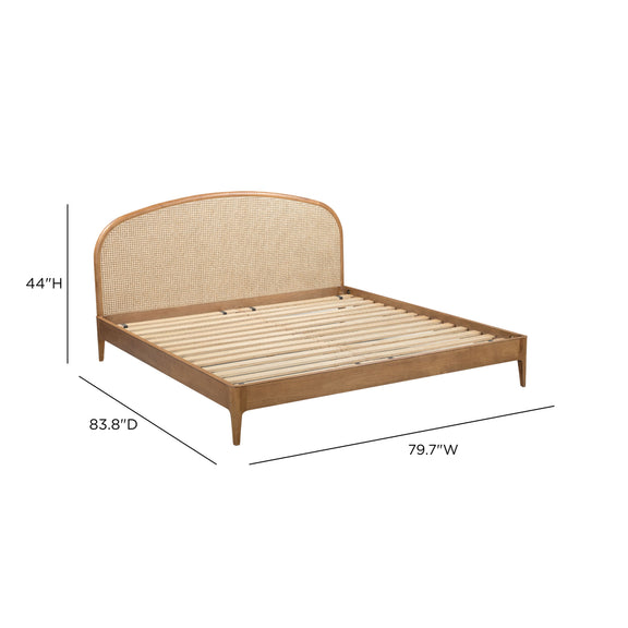 Mico Natural Rattan Bed - Pecan