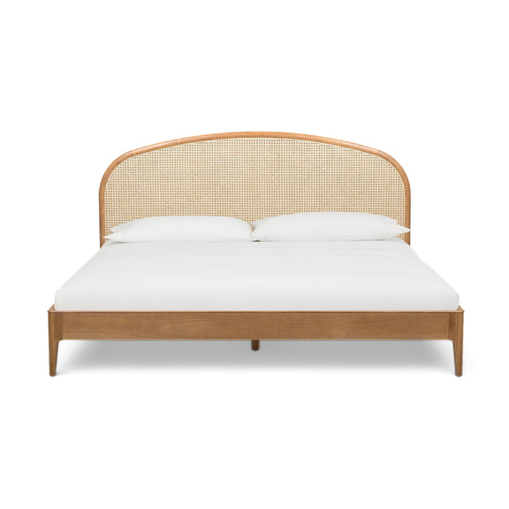 Mico Natural Rattan Bed - Pecan