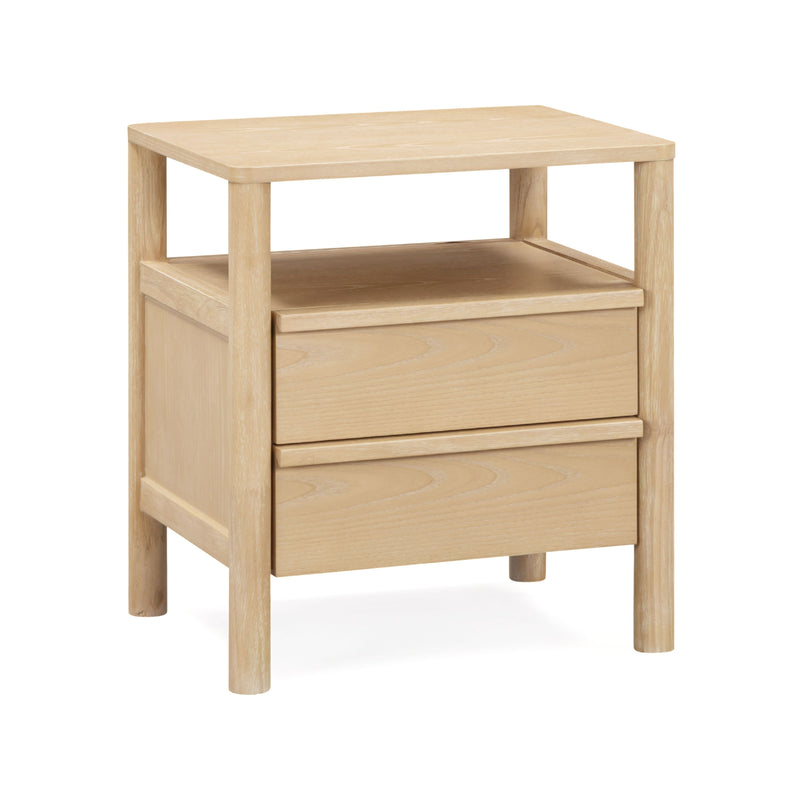 Tyra 22" Ash 2-Drawer Nightstand - Natural