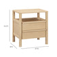 Tyra 22" Ash 2-Drawer Nightstand - Natural