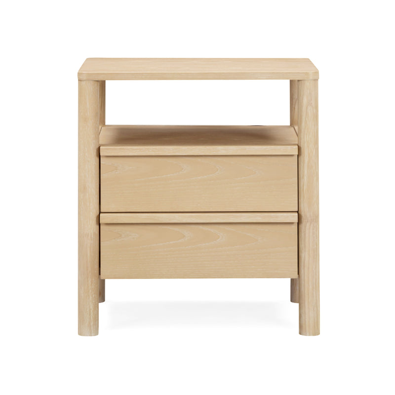 Tyra 22" Ash 2-Drawer Nightstand - Natural