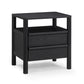 Tyra 22" Ash 2-Drawer Nightstand - Black