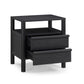 Tyra 22" Ash 2-Drawer Nightstand - Black