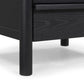Tyra 22" Ash 2-Drawer Nightstand - Black
