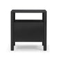 Tyra 22" Ash 2-Drawer Nightstand - Black