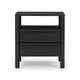 Tyra 22" Ash 2-Drawer Nightstand - Black