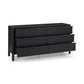 Tyra 62" Ash 6-Drawer Dresser - Black