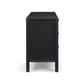 Tyra 62" Ash 6-Drawer Dresser - Black
