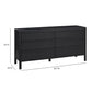 Tyra 62" Ash 6-Drawer Dresser - Black