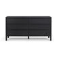 Tyra 62" Ash 6-Drawer Dresser - Black