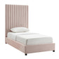 Arabelle Blush Velvet Bed in Twin