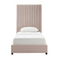 Arabelle Blush Velvet Bed in Twin
