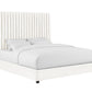 Arabelle White Velvet Bed in Queen